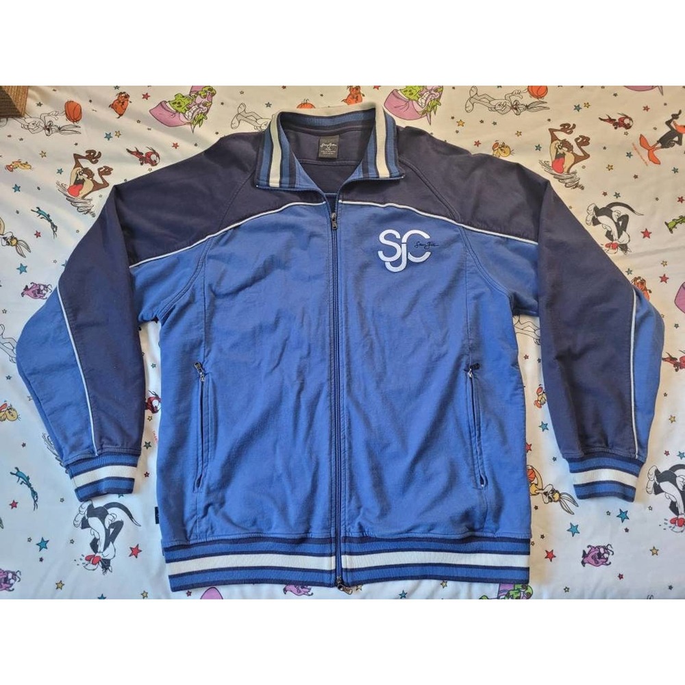 Vtg Sean Jean Y2k track Jacket Size 2XL Blue 2000s hip hop drake diddy